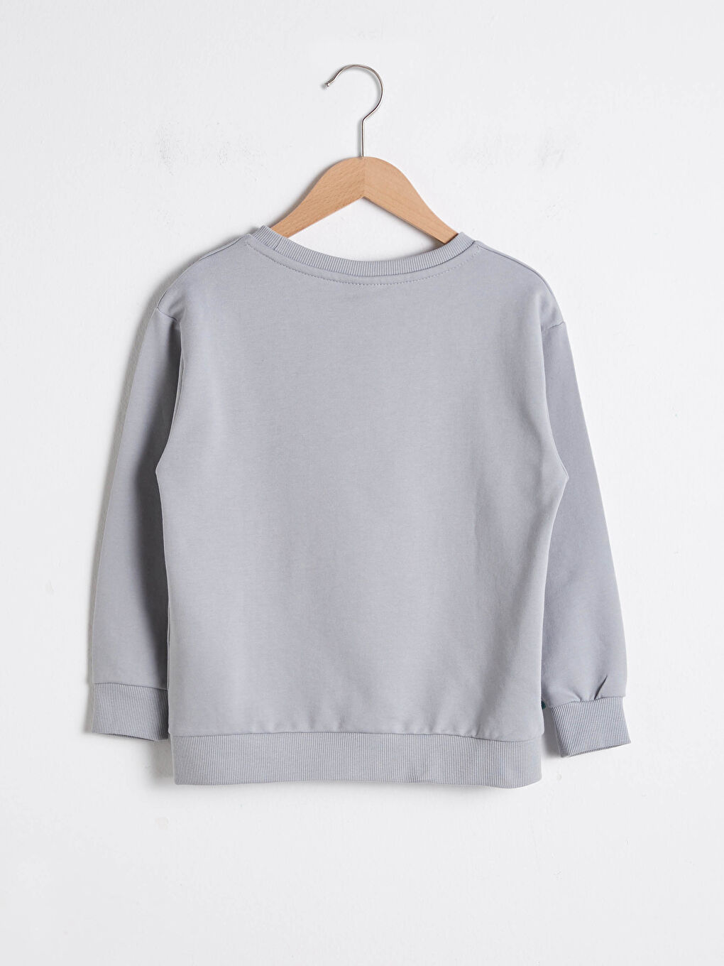 Gri Erkek Çocuk Basic Sweatshirt-1