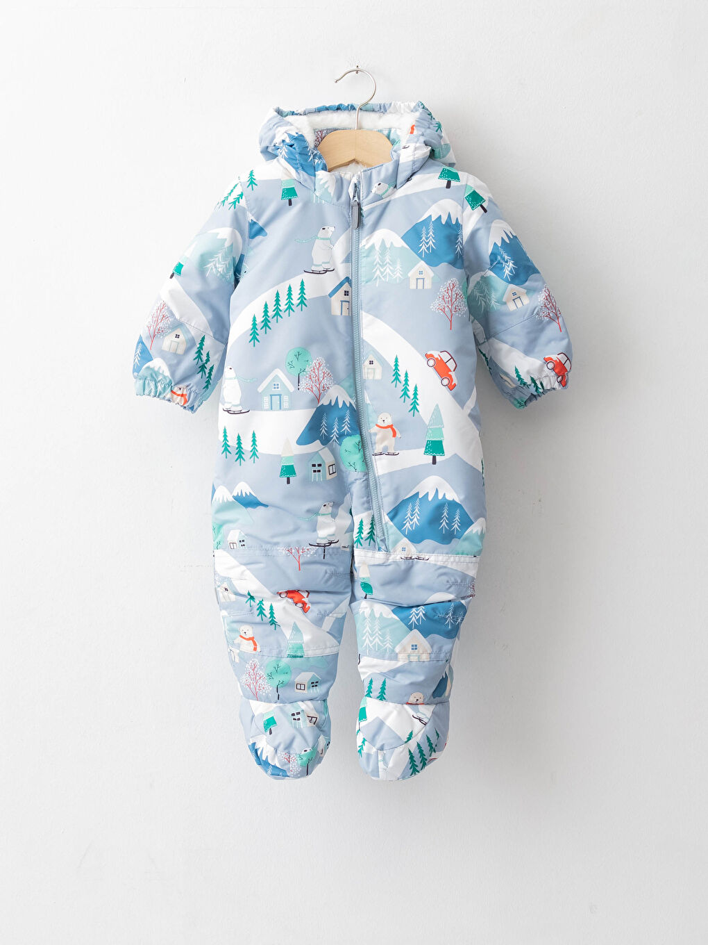 Hooded Long Sleeve Printed Baby Boys' Astronaut Jacket