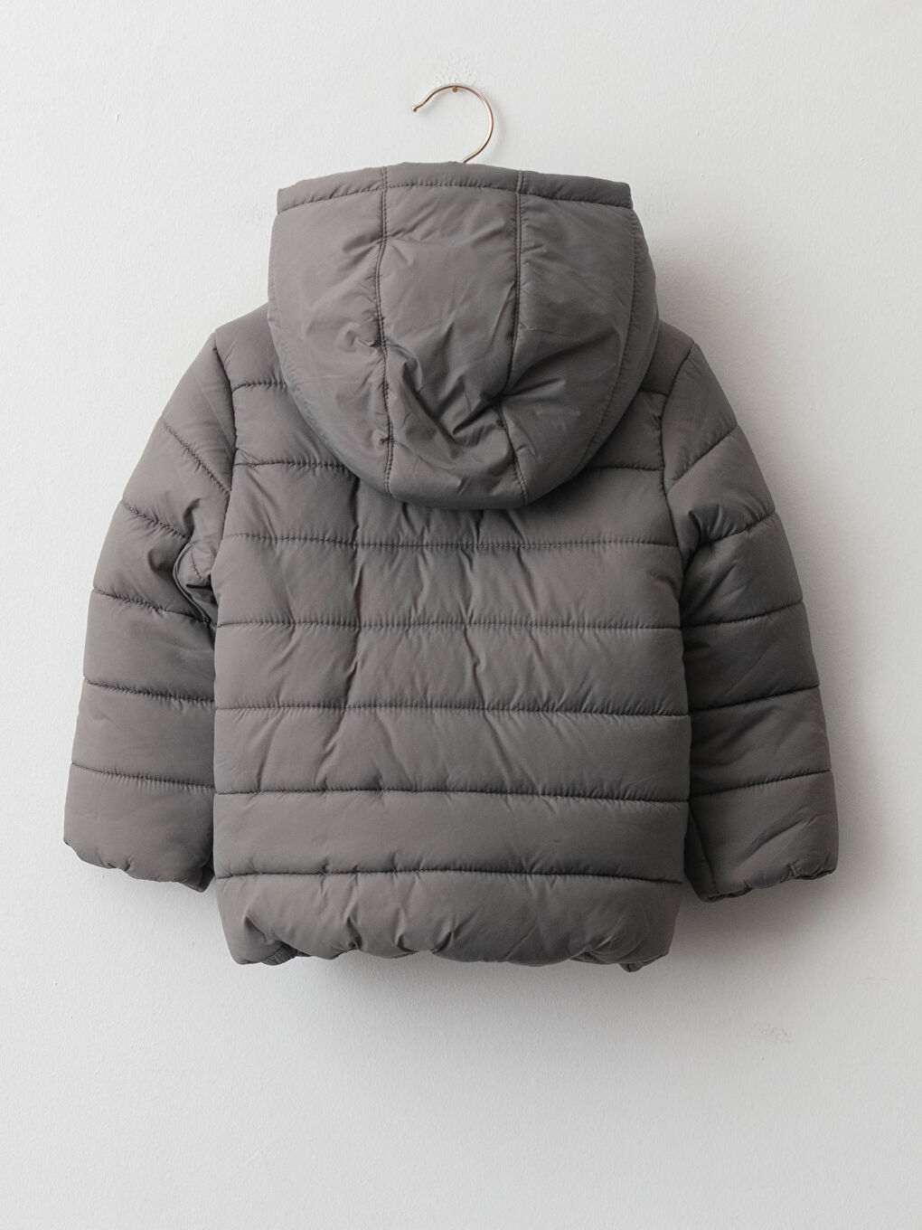 Hooded Long Sleeve Basic Baby Boy Zippered Coat-1