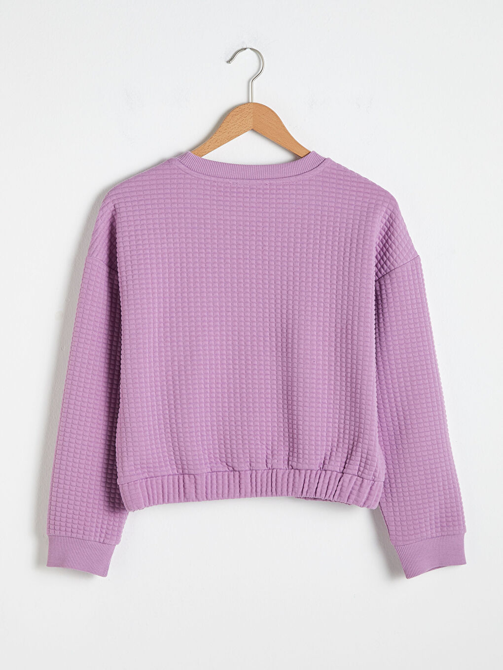 Lila Desenli Bisiklet Yaka Sweatshirt-8