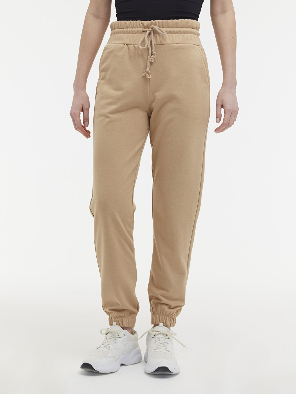 Спортивные брюки с эластичной резинкой на талии-1
