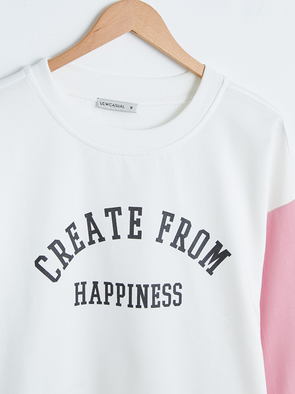 Slogan Baskılı Bisiklet Yaka Sweatshirt-7