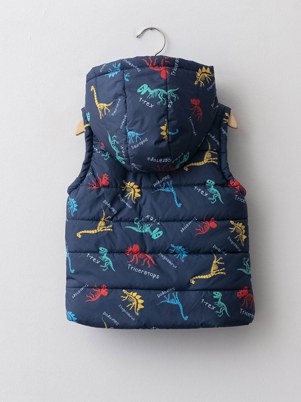 Hooded Printed Baby Boy Zipper Vest-1
