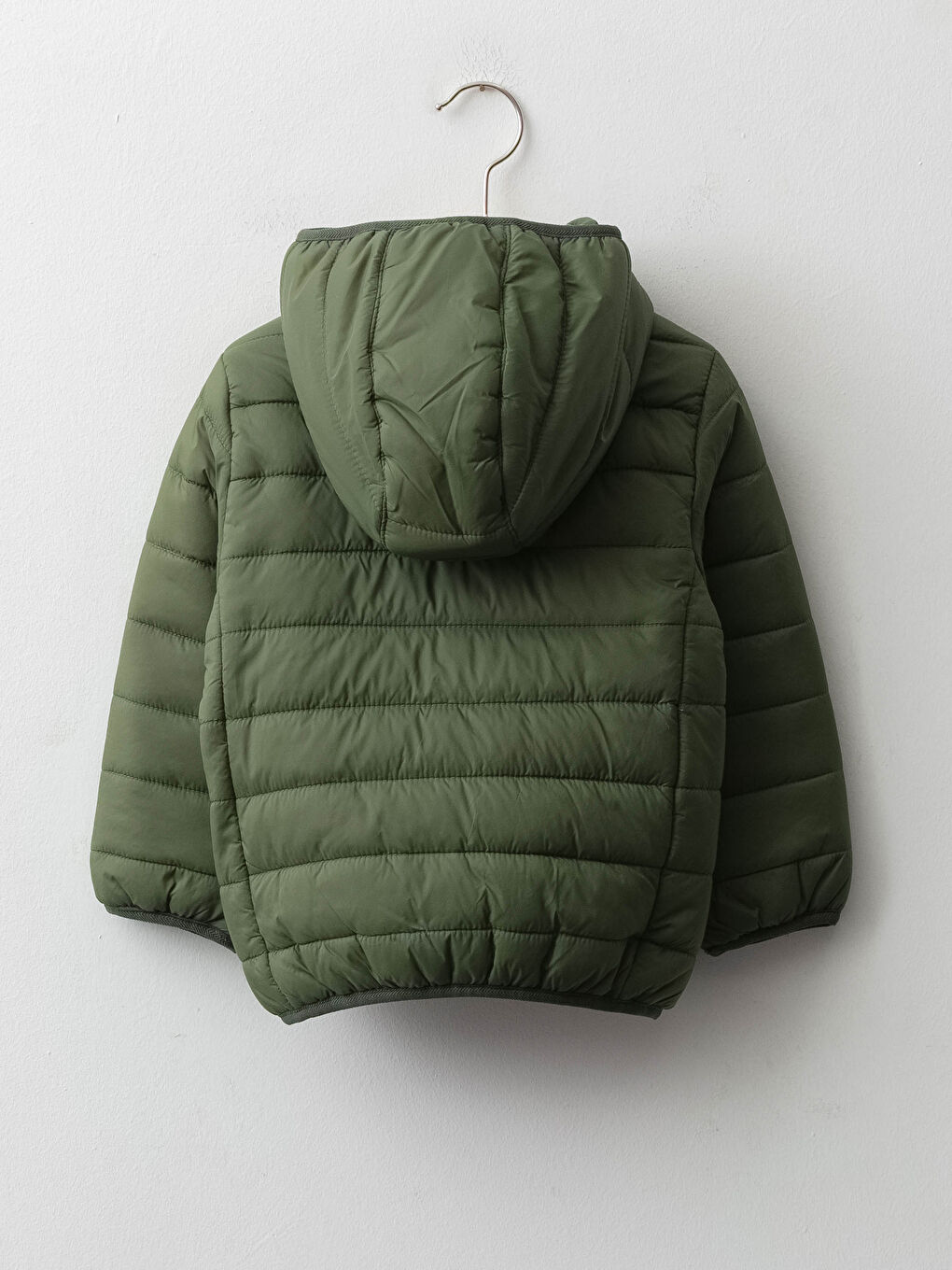 Hooded Long Sleeve Basic Baby Boy Zippered Coat-1