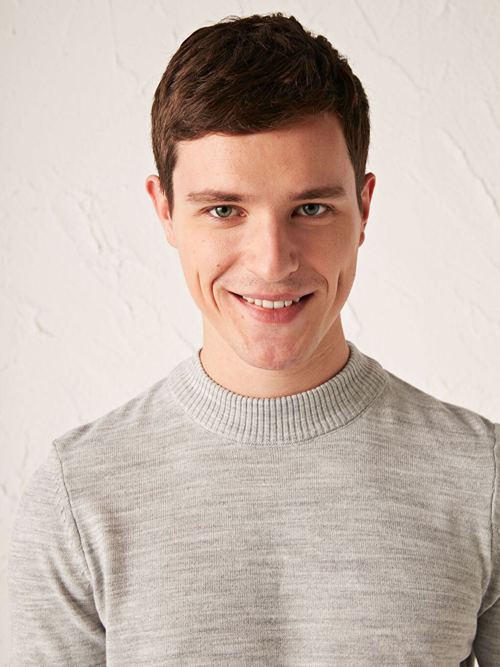 Gri Yarım Balıkçı Yaka İnce Triko Kazak-1