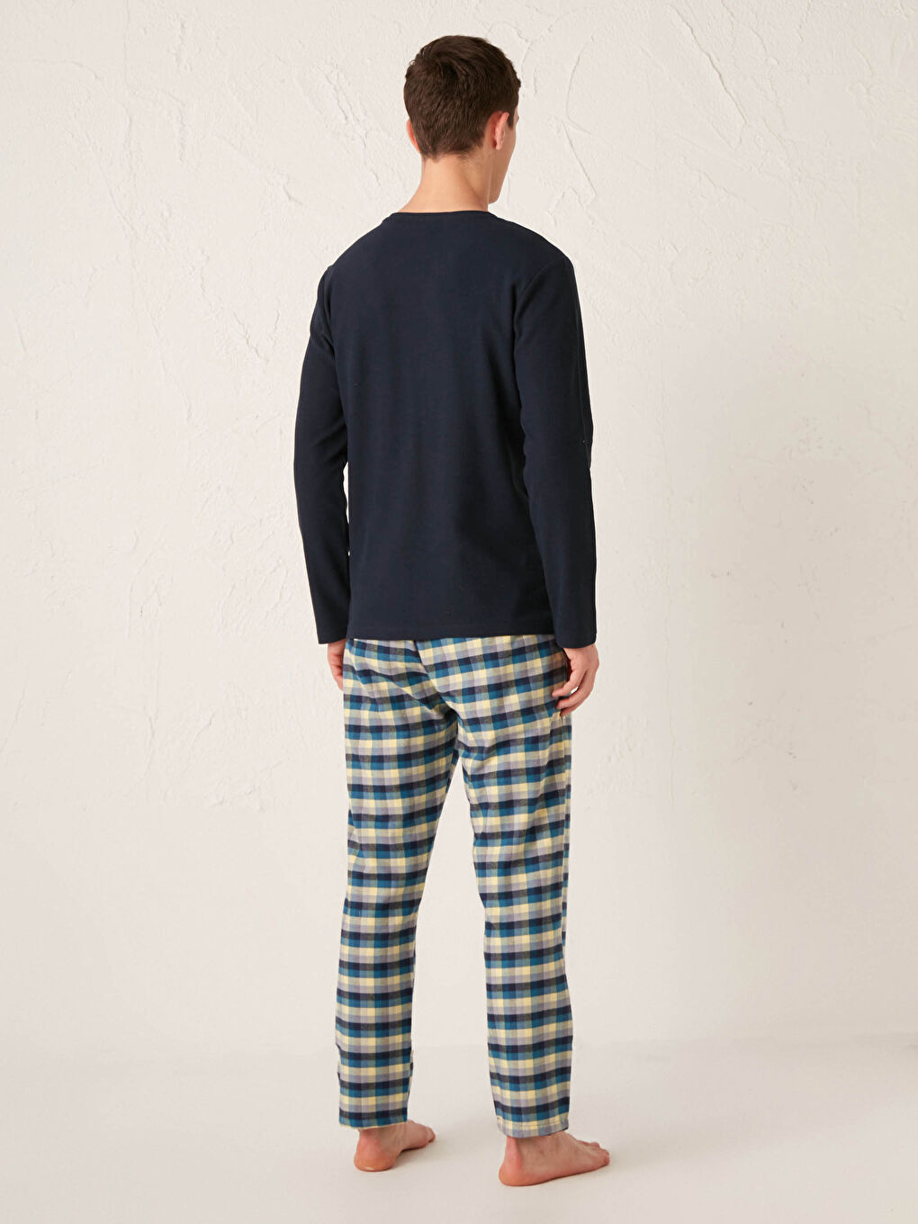 Lacivert Standart Kalıp Pijama Takımı-2