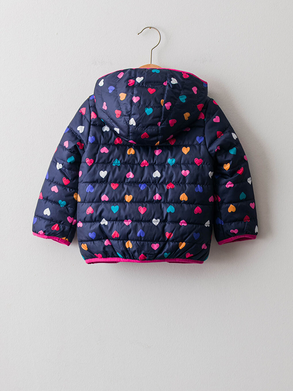 LCW baby Hooded Long Sleeve Printed Baby Girl Zipper Coat -W10483Z1-LSG
