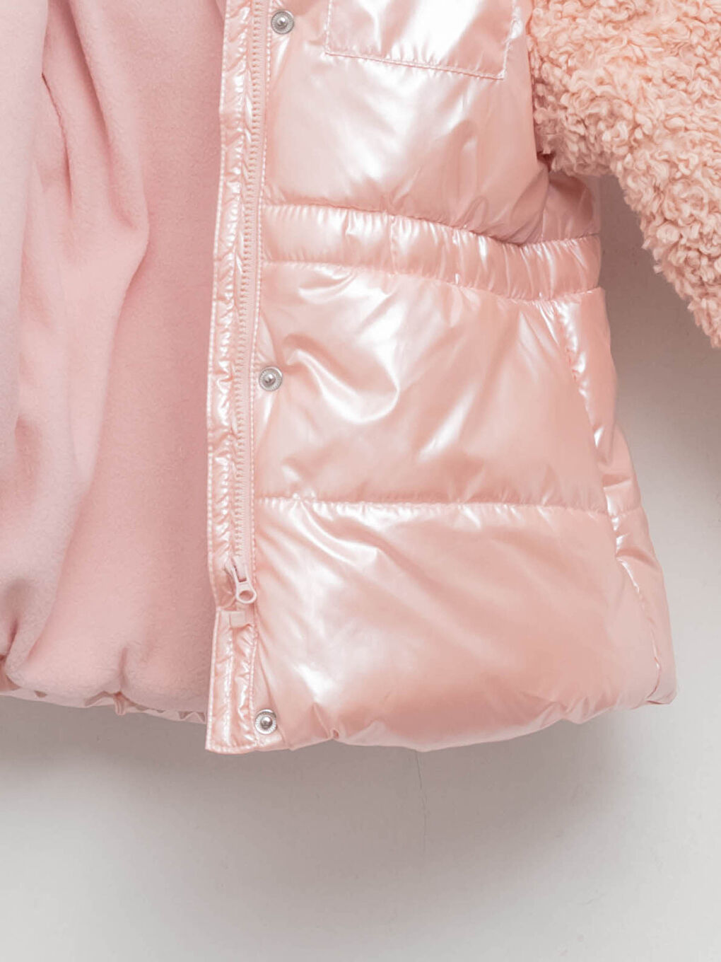 Пальто для малышки девочки с капюшоном на молнии толстое-2