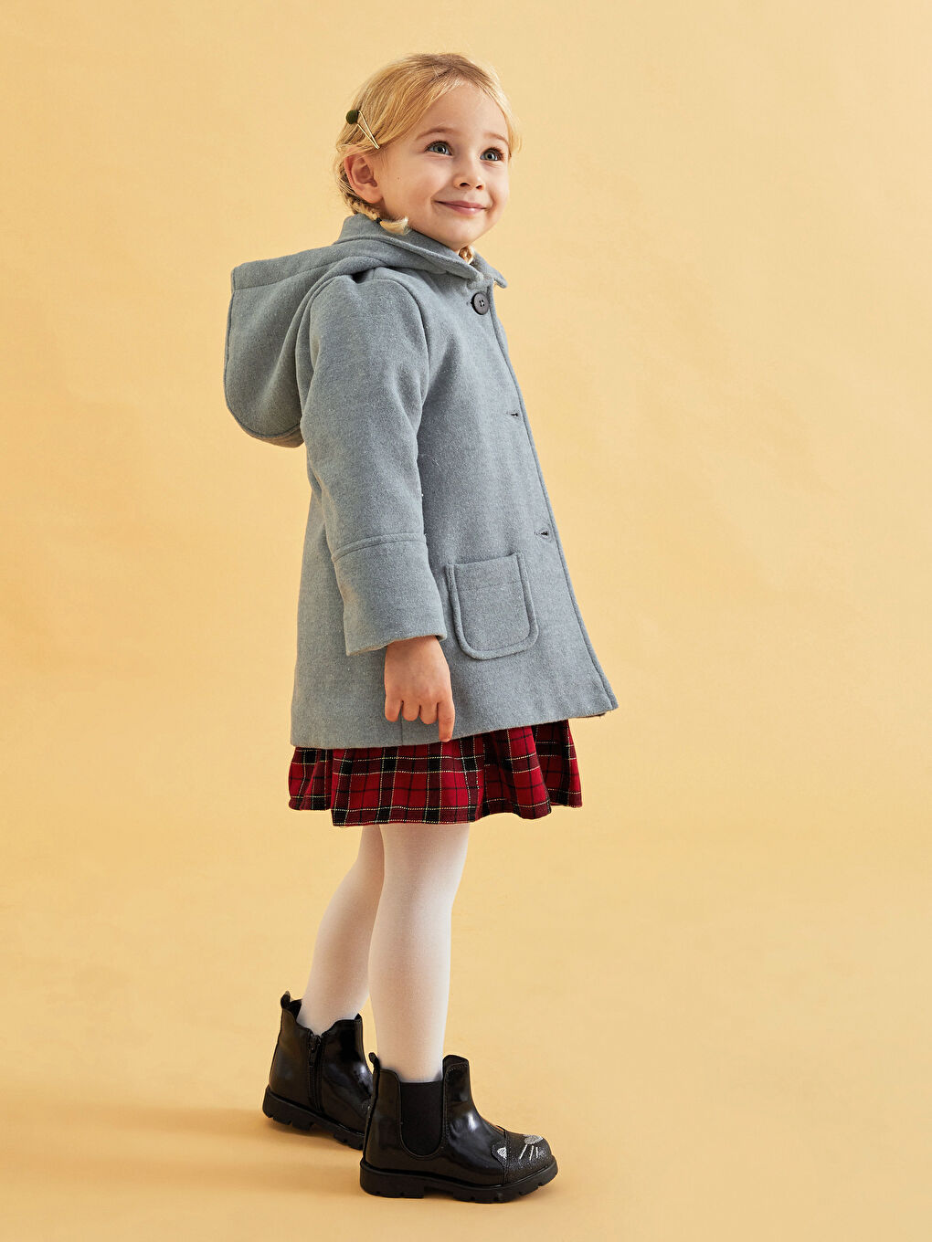 Manteau Épais à Capuche Zippé pour Bébé Fille