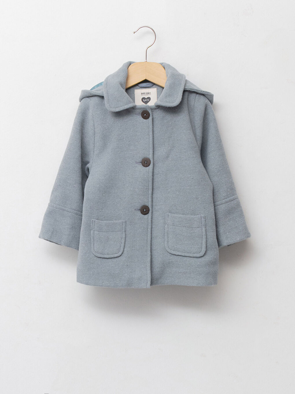 Manteau Épais à Capuche Zippé pour Bébé Fille-1