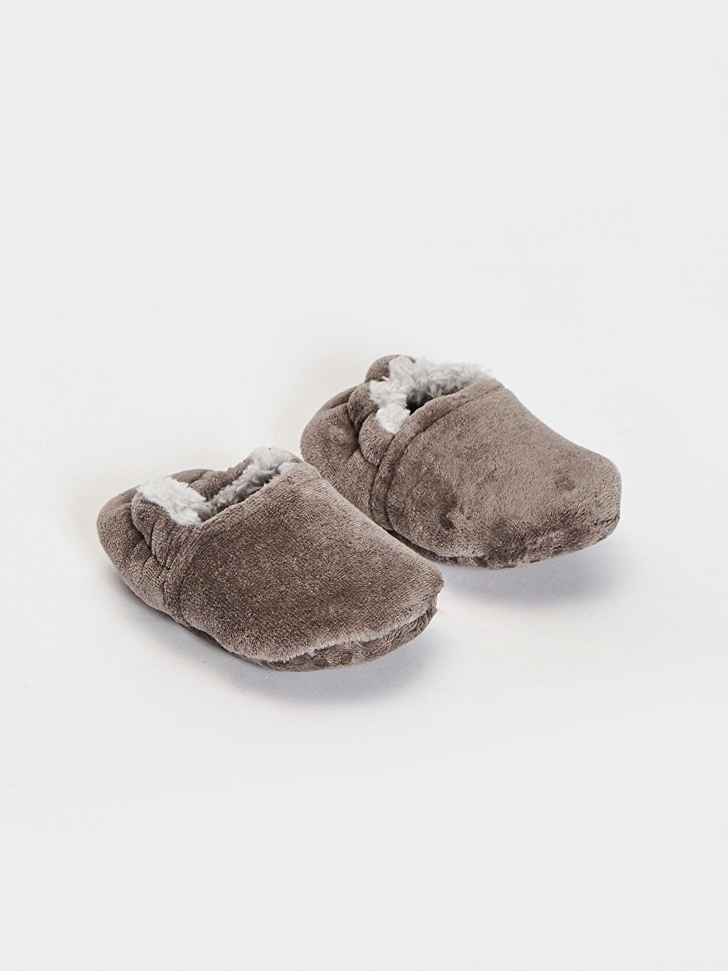 Gri Erkek Bebek Yürüme Öncesi Ev Ayakkabısı