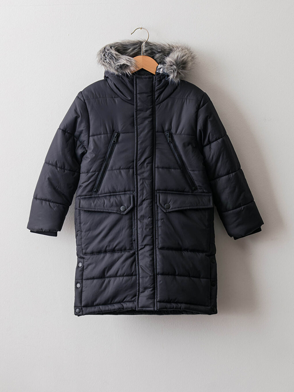 LCW Kids Manteau Long Épais À Capuche Pour Garçon -W10599Z4-JTK
