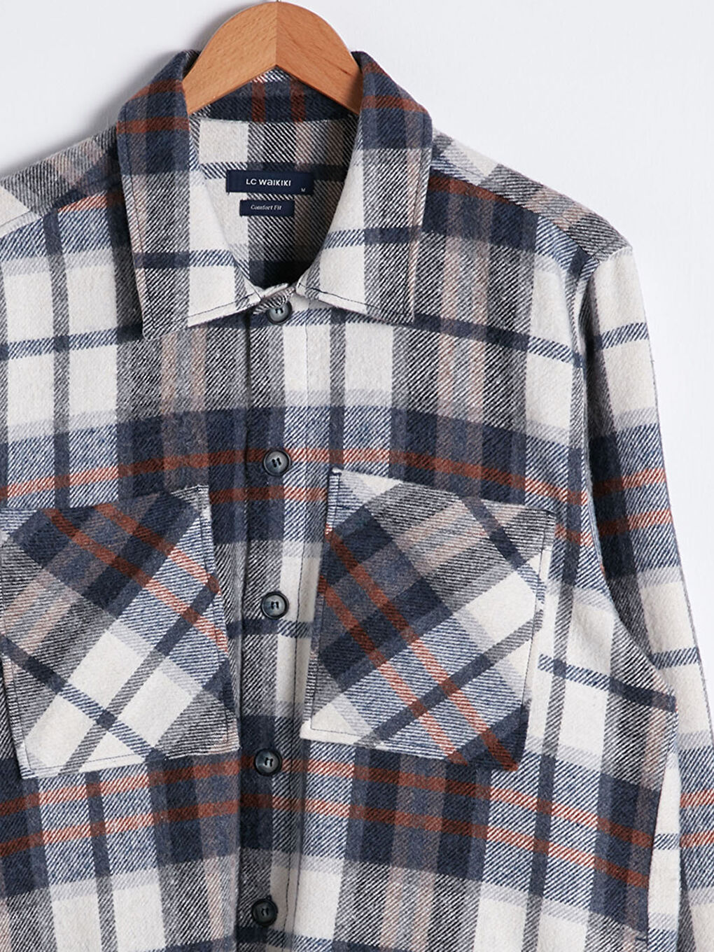 Surchemise Pour Hommes Coupe Décontractée À Manches Longues En Gabardine Écossaise-6