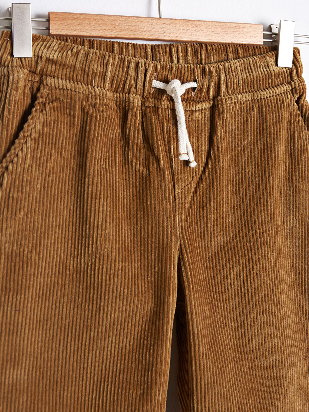 Sarı Erkek Çocuk Kadife Jogger Pantolon-1