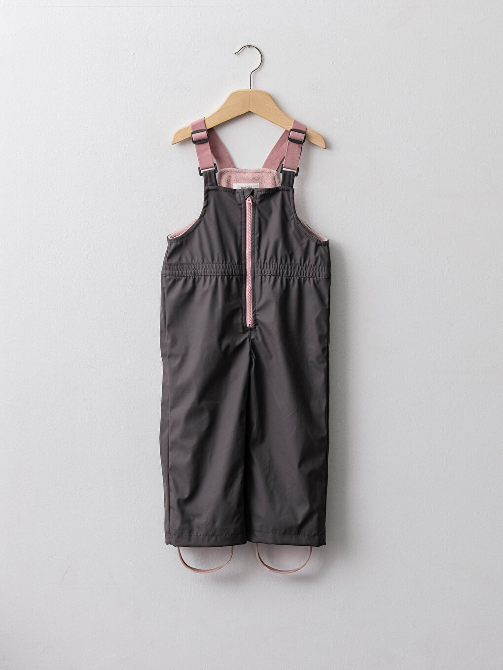 კვადრატული საყელო, საკიდებზე, საბაზისო, ბავშვის გოგონას საწვიმარი კომბინიზონი