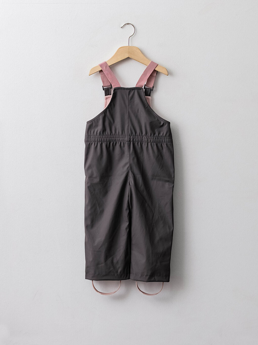 კვადრატული საყელო, საკიდებზე, საბაზისო, ბავშვის გოგონას საწვიმარი კომბინიზონი-1