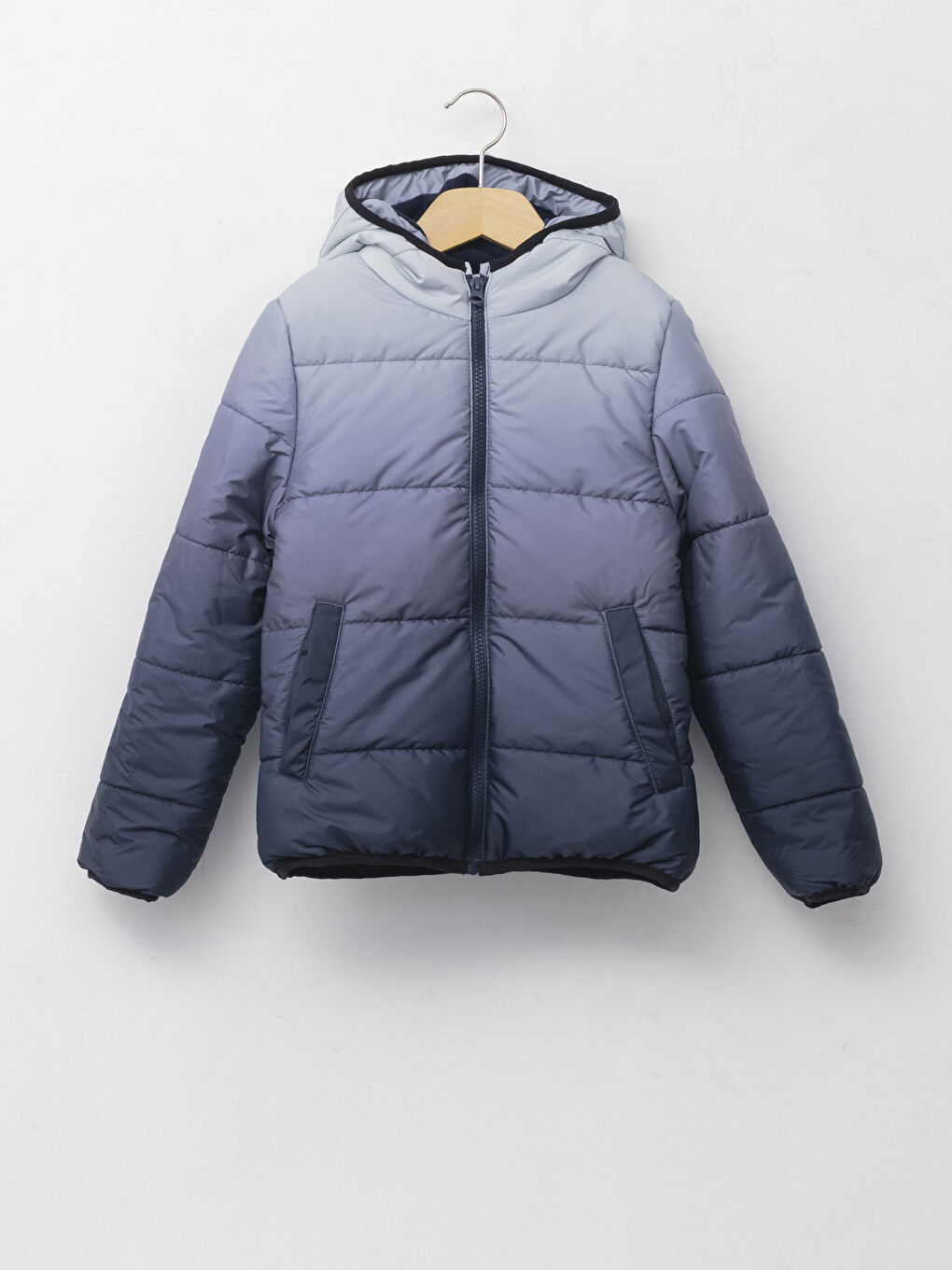 Geacă Matlasată băieți cu glugă și mânecă lungă