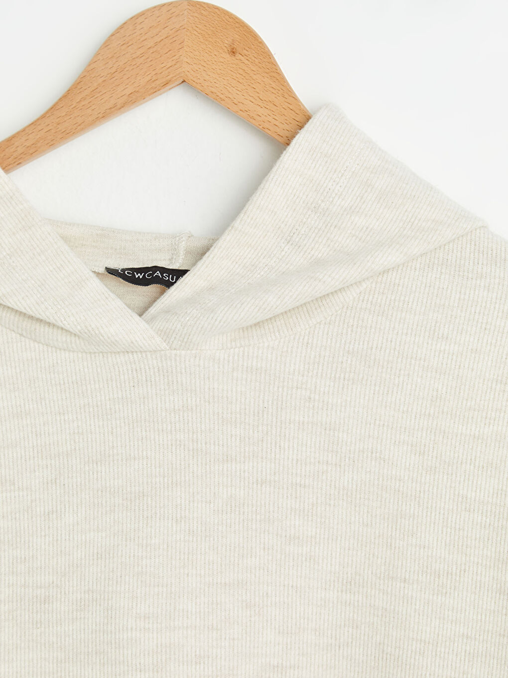 Hooded Plain Long Sleeve Women's Sweatshirt-5