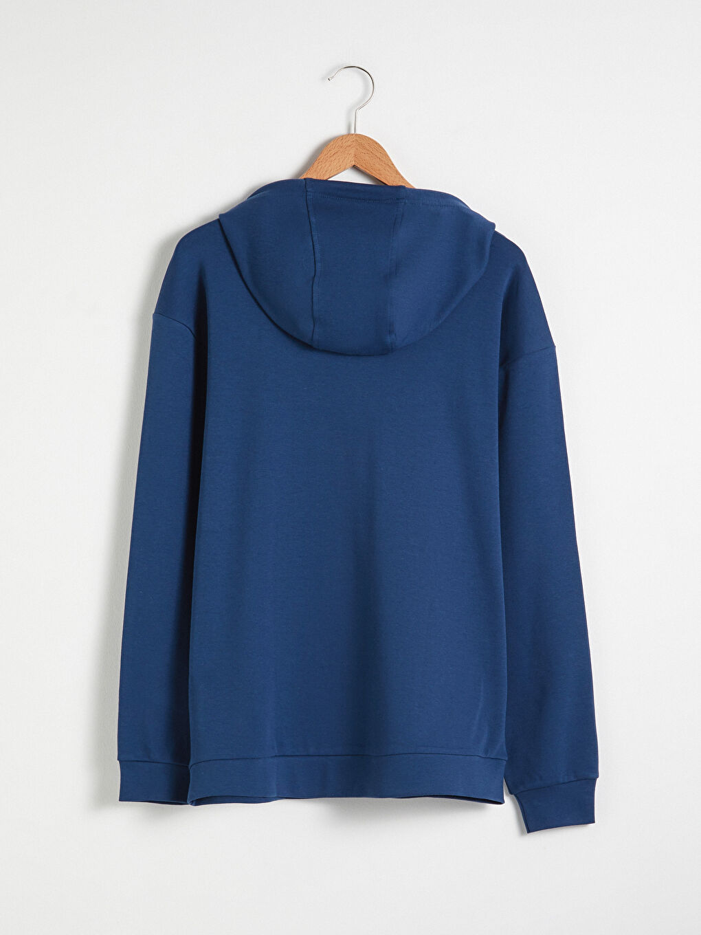İndigo Kanguru Cepli Hoodie-6