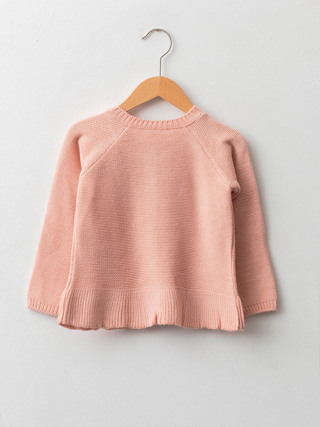 كارديجان تريكو بناتي رضع ياقة دائرية كم طويل سادة-1