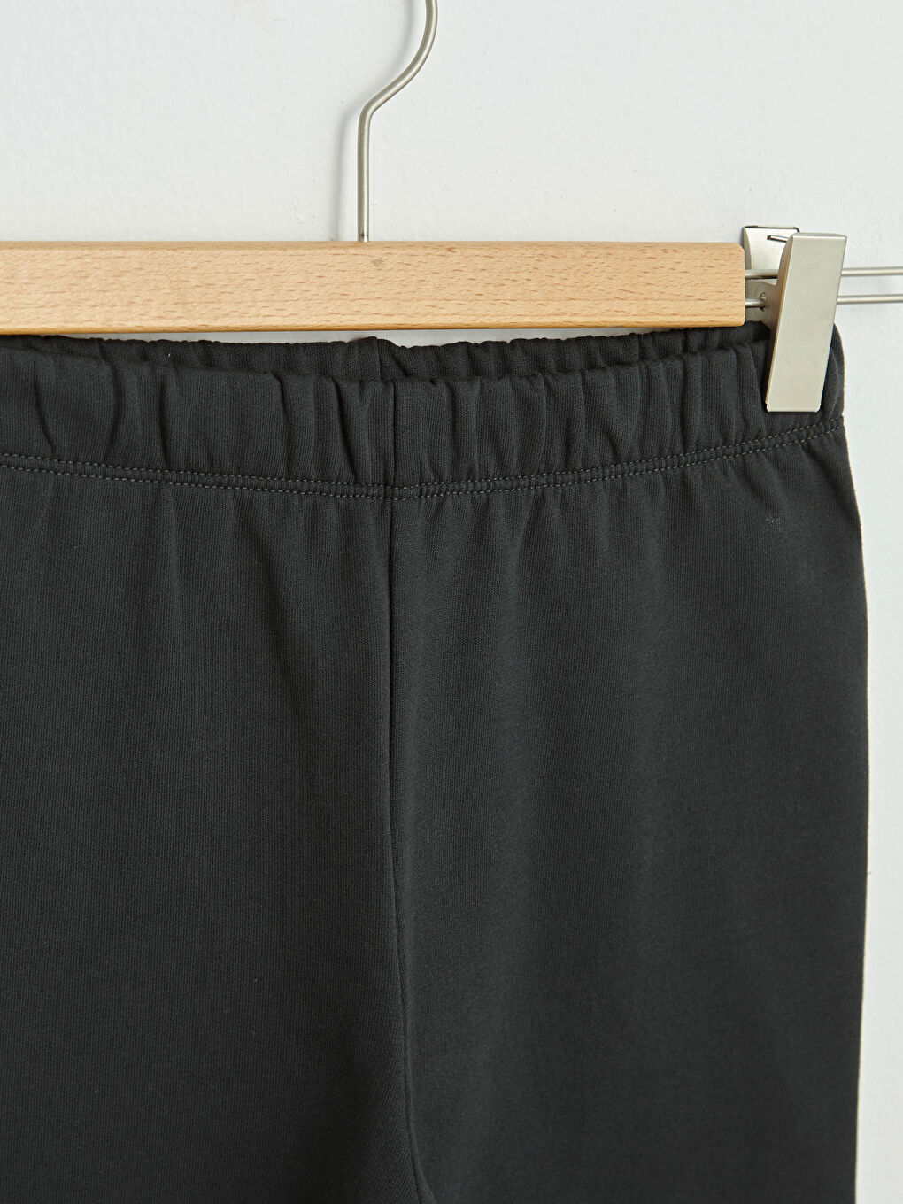 Antrasit Bisiklet Yaka Baskılı Uzun Kollu Kız Çocuk Pijama Takımı-2