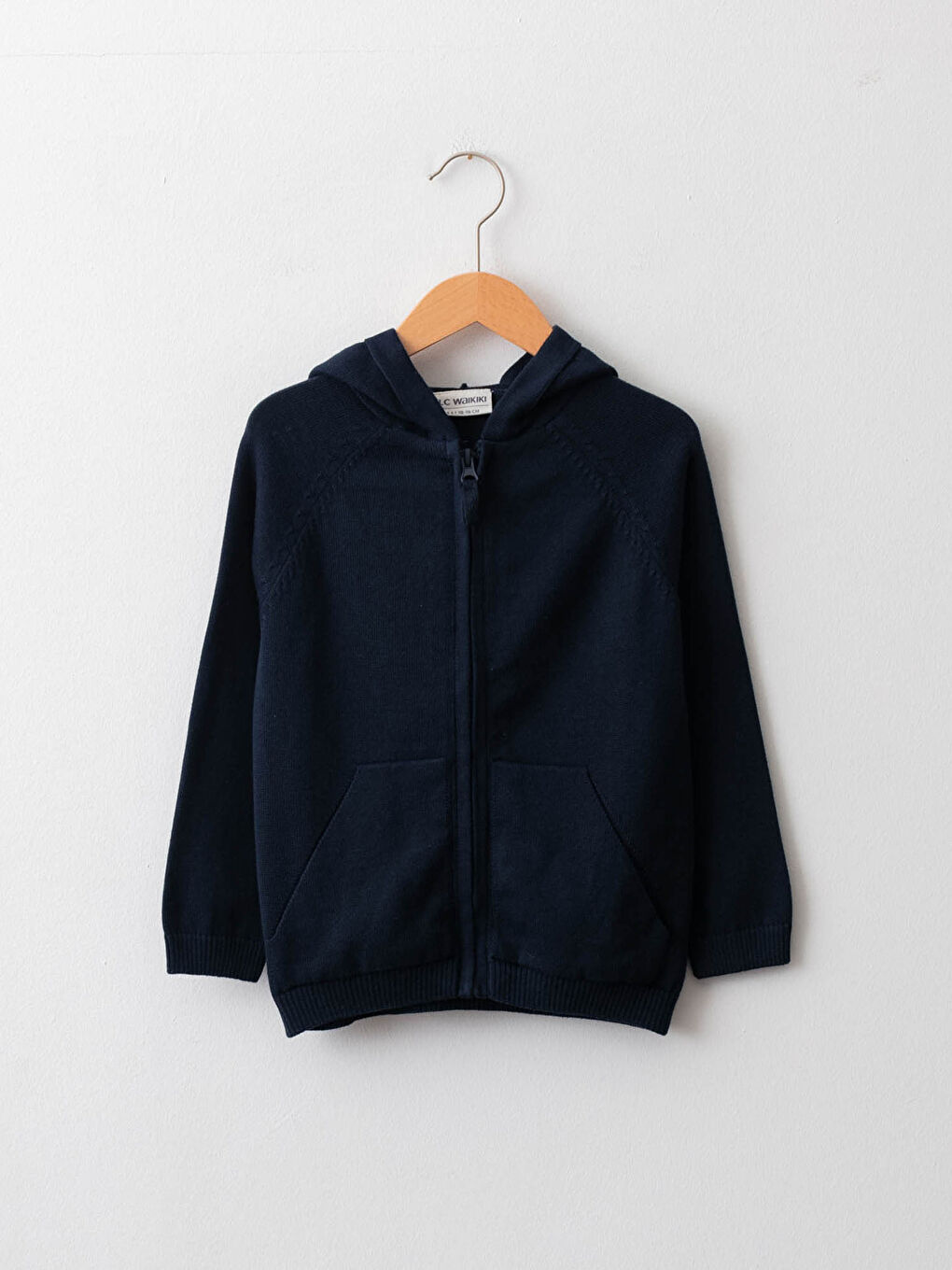 Basic Hooded Long Sleeve Thin Knitwear Cardigan For Girls
