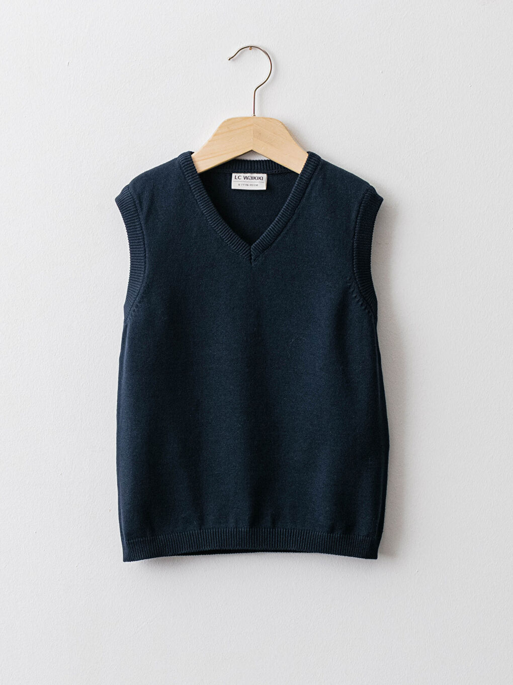 Vesta Pulover Tricotată Subțire cu Decolteu în V pentru Băieți