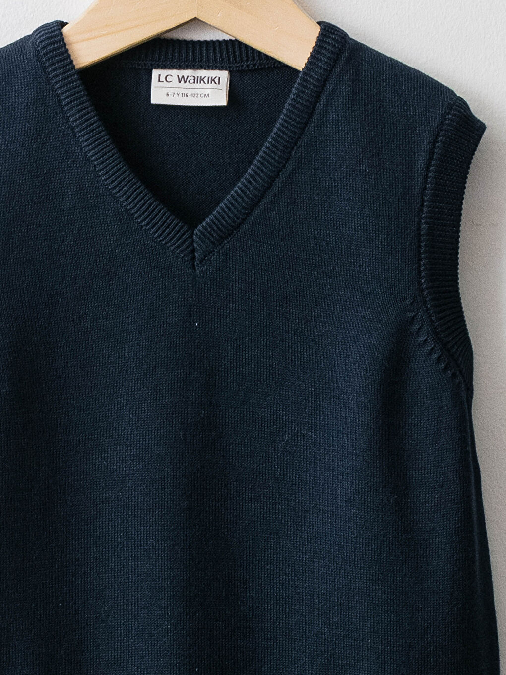 Vesta Pulover Tricotată Subțire cu Decolteu în V pentru Băieți-2