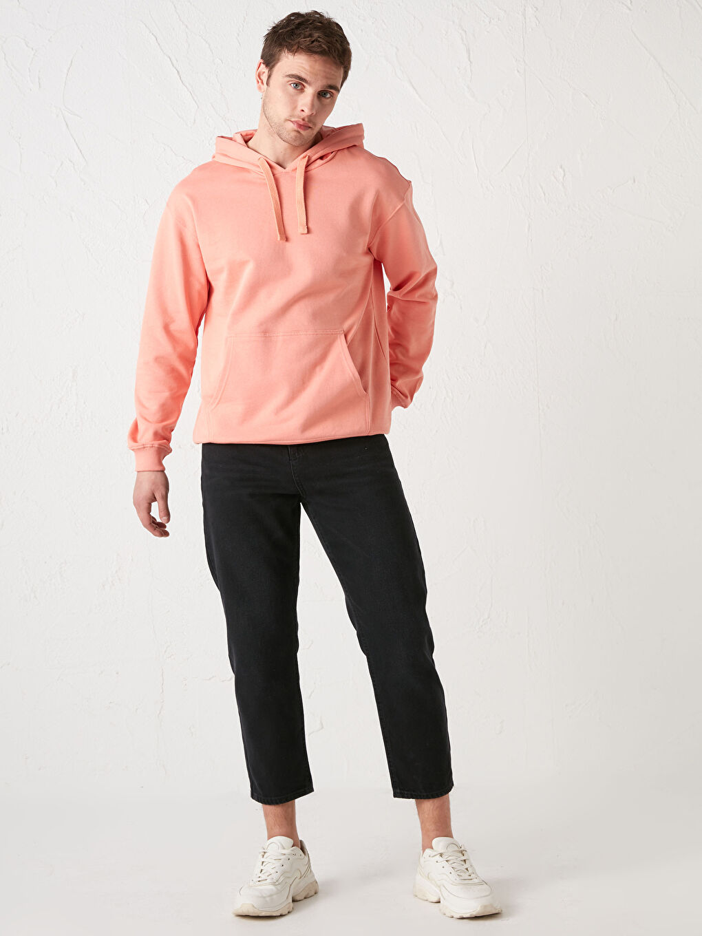 Sweat-shirt à capuche basique pour Hommes avec manches longues-3