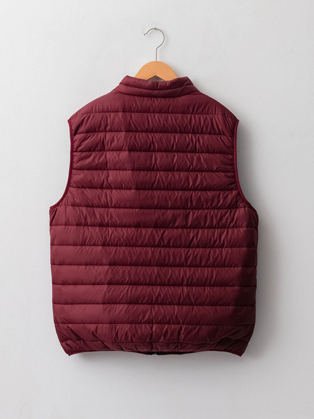 Bordo Slim Fit Dik Yaka İnce Erkek Yelek-7