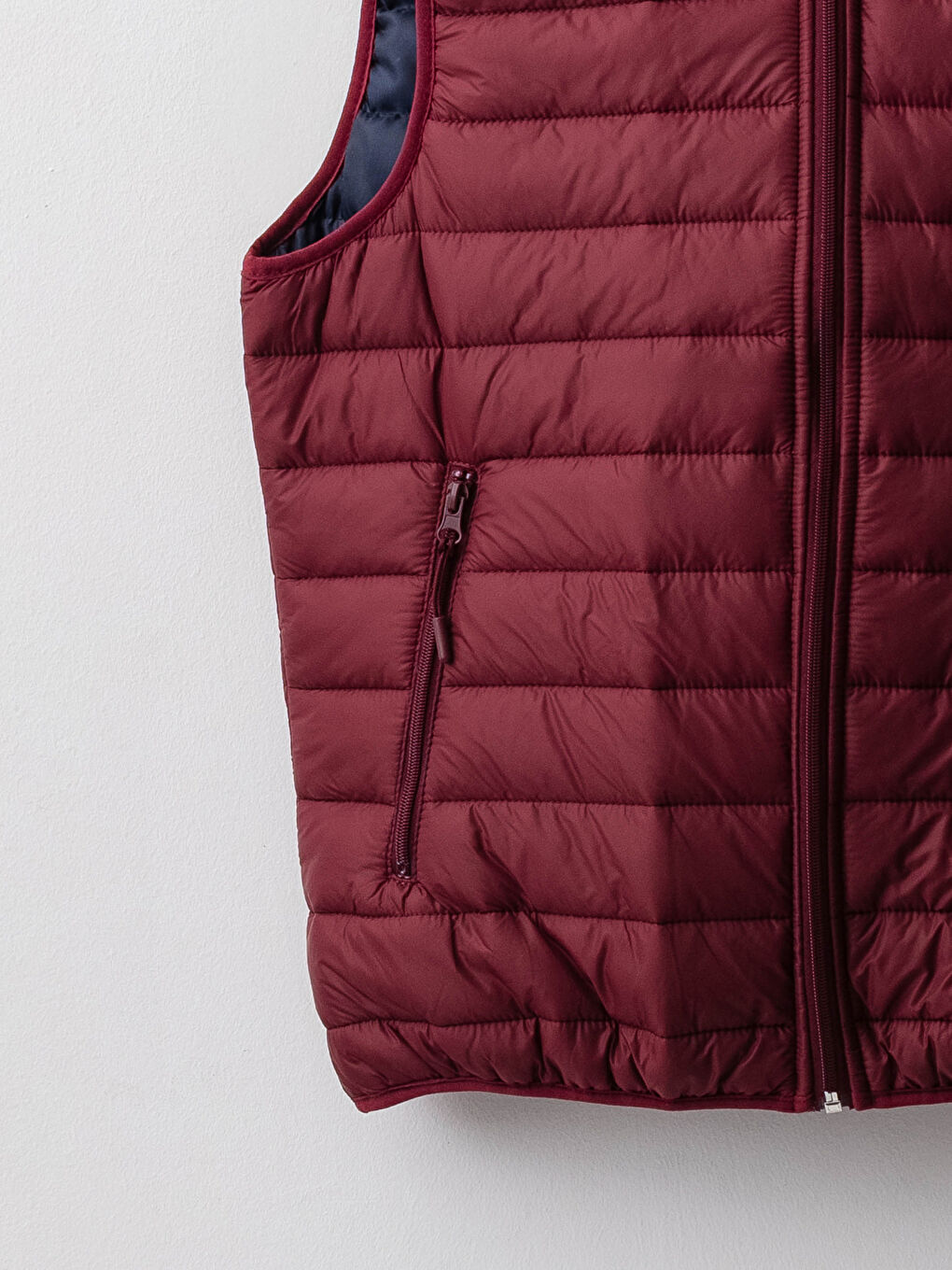 Bordo Slim Fit Dik Yaka İnce Erkek Yelek-8