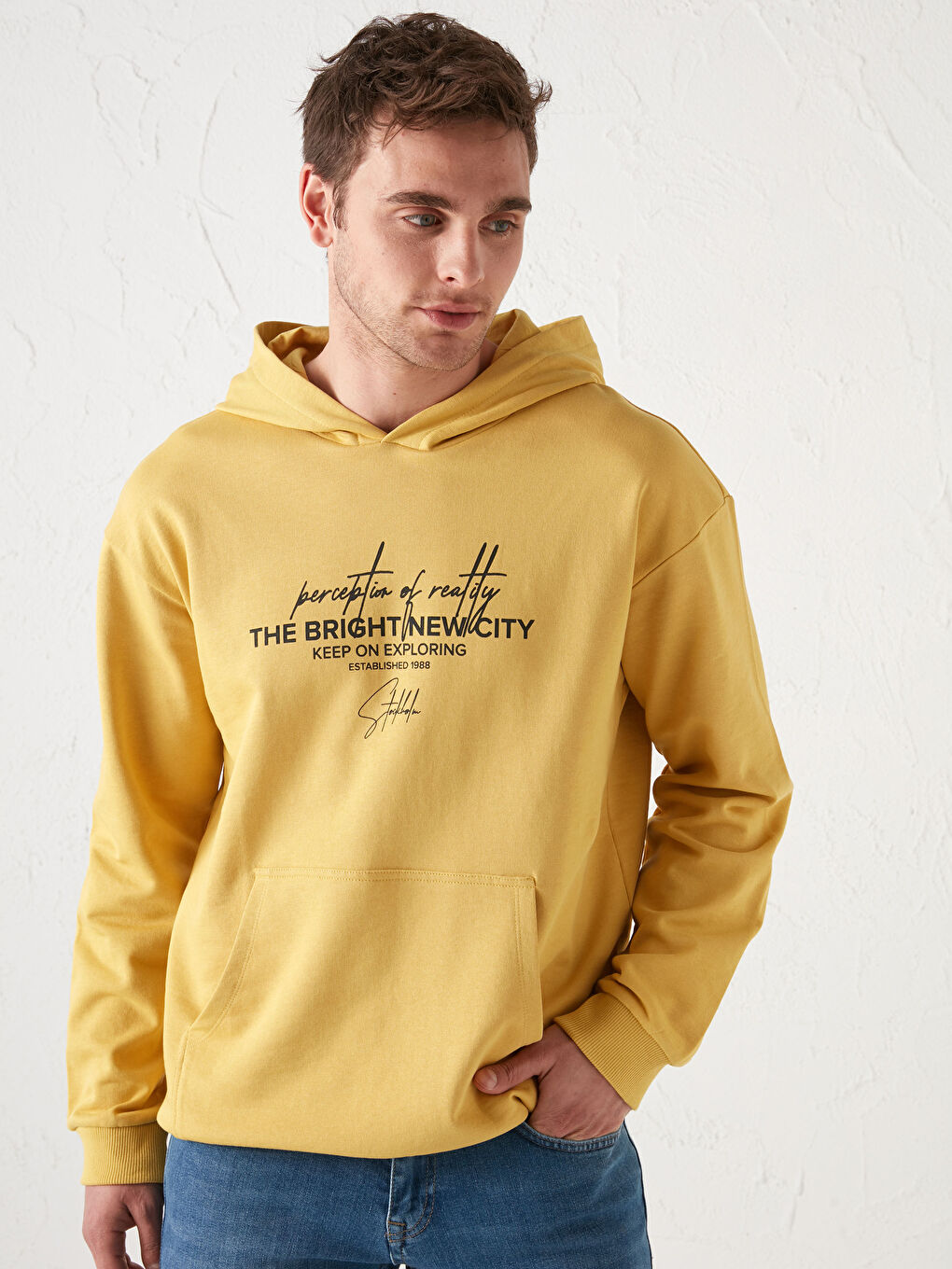 Long Sleeve Printed Thick Men's Hoodie