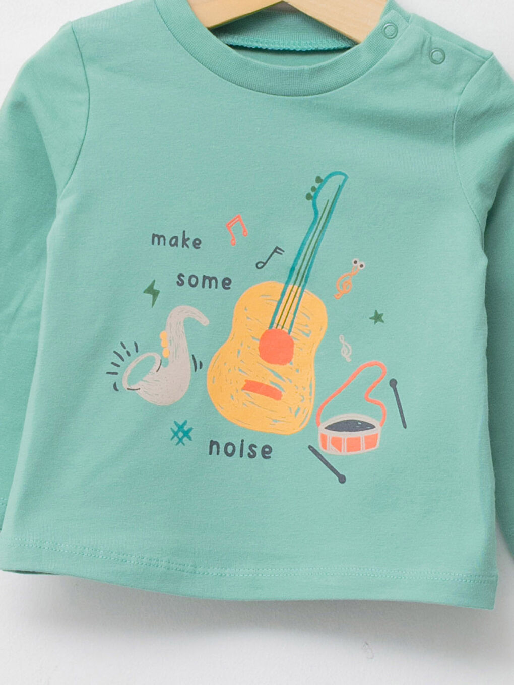 Crew Neck Long Sleeve Printed Cotton Baby Boy T-Shirt 2 Pieces-2