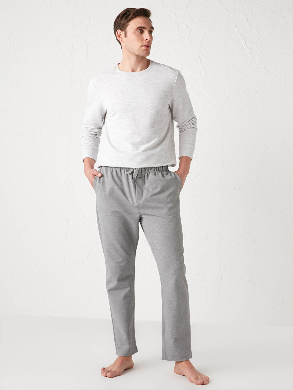 Gri Standart Kalıp Erkek Pijama Alt