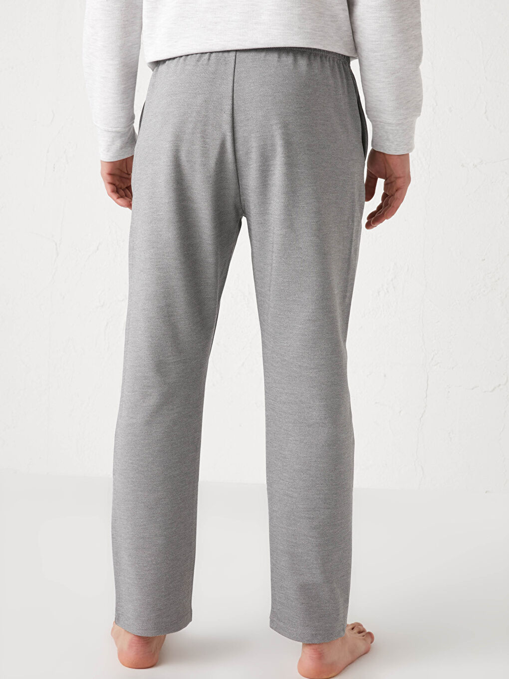 Gri Standart Kalıp Erkek Pijama Alt-4