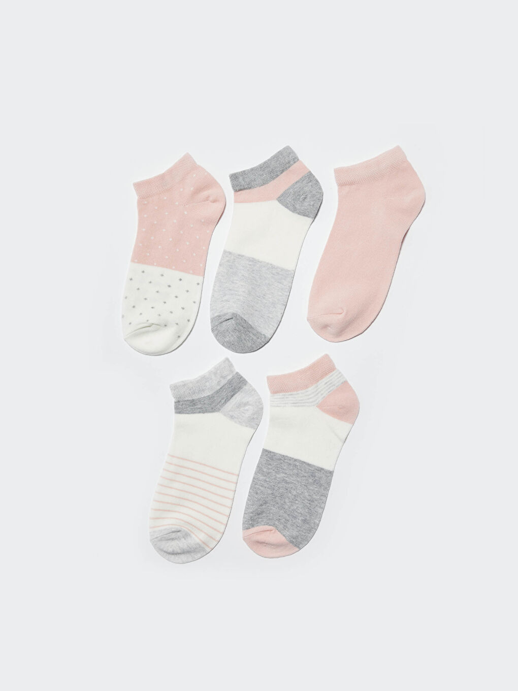 Женские узорчатые короткие носки - комплект из 5 штук-1