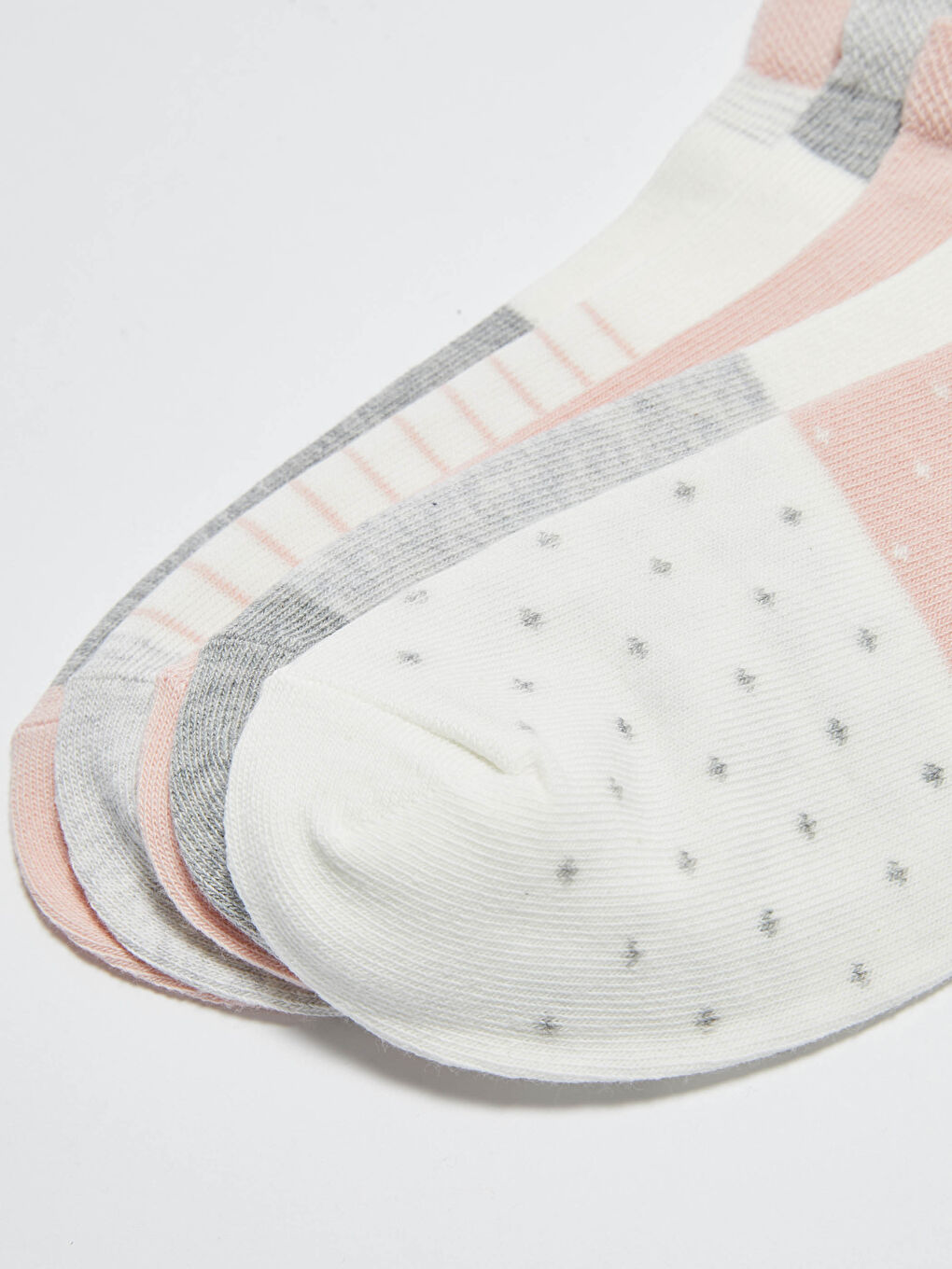 Женские узорчатые короткие носки - комплект из 5 штук-2