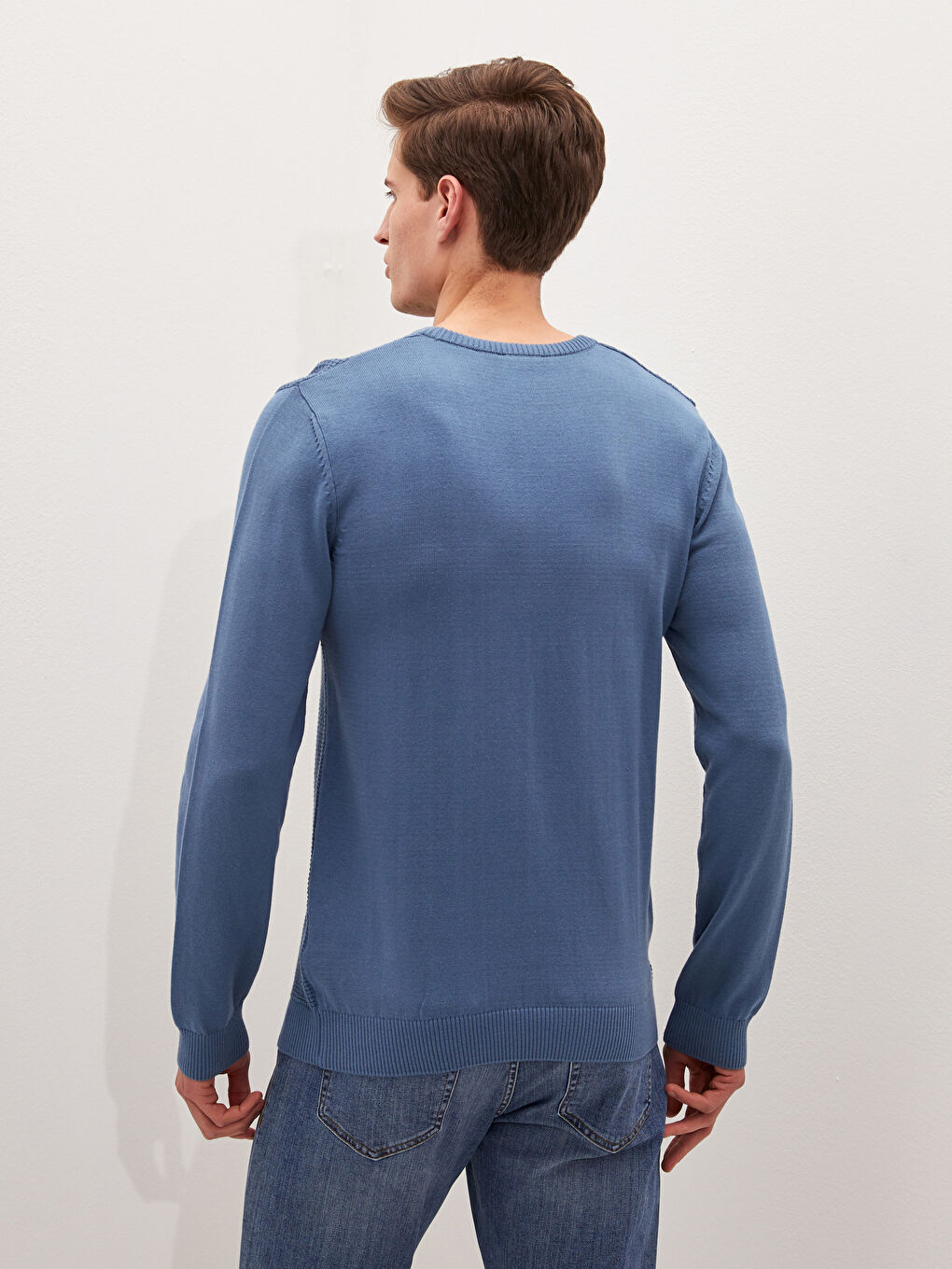 LCWAIKIKI Classic Crew Neck Long Sleeve Men's Tricot Sweater -0WJF22Z8-Q3Y
