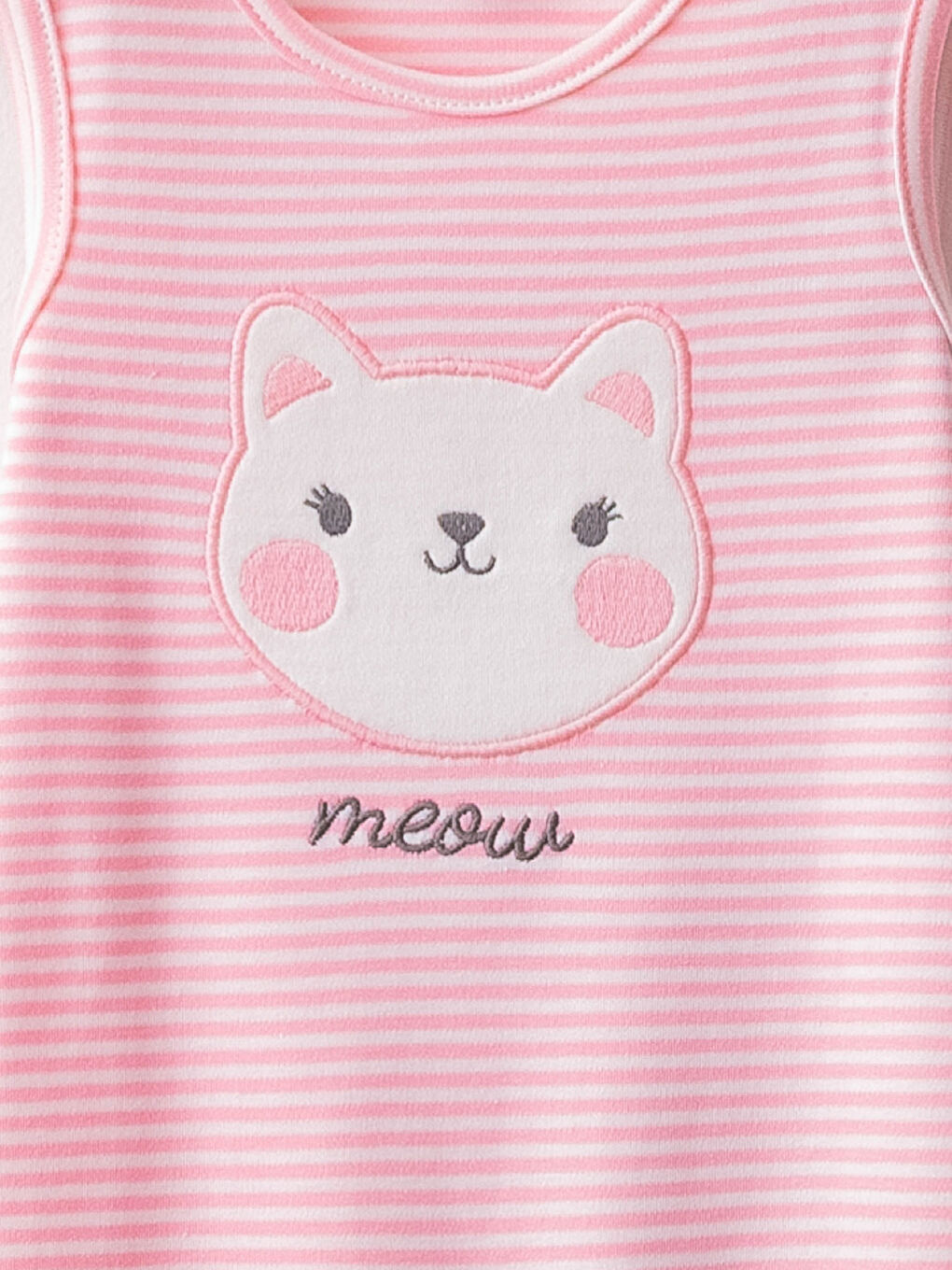LCW baby Комплект от 2 Части: Боди с Кръгло Деколте с Копчета и Гащеризон за Бебе Момиче от Памук -W11112Z1-LHK