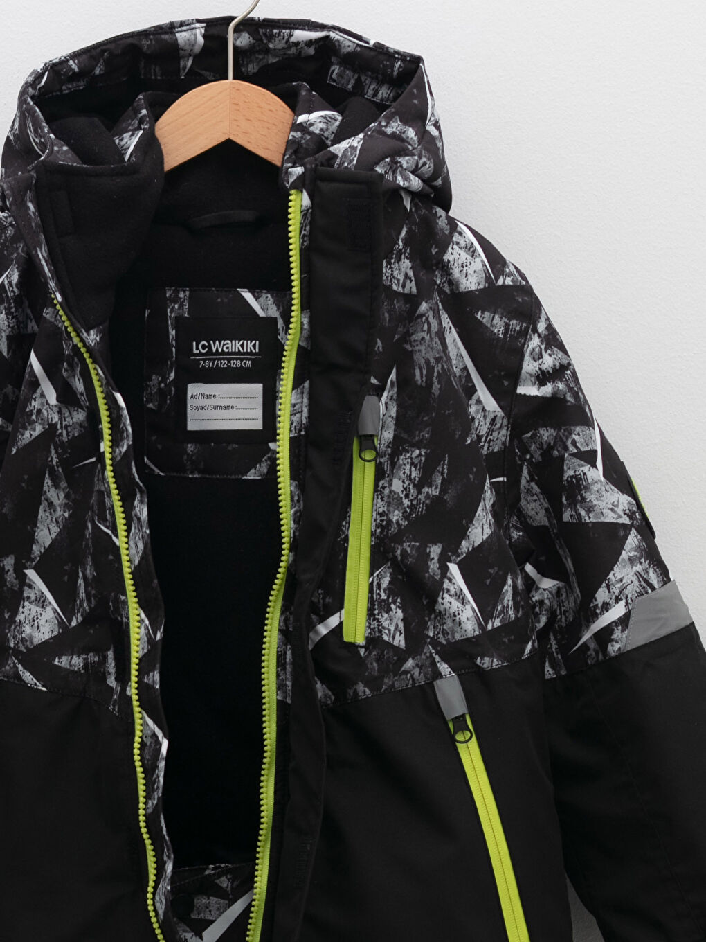 Лыжная Куртка Для Мальчиков С Принтом И Капюшоном-2