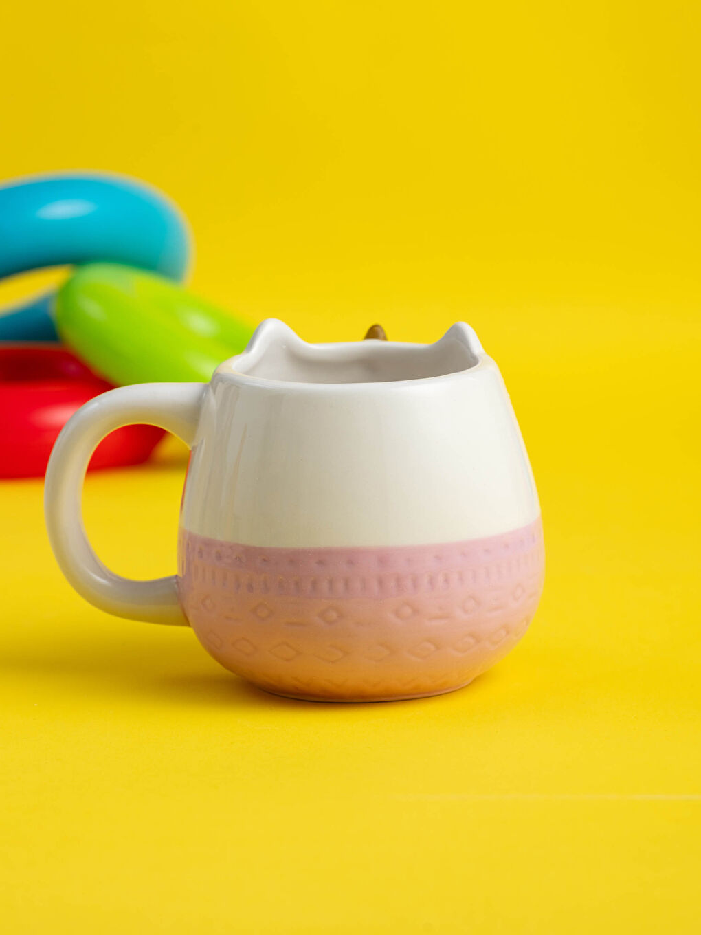 Karışık Seramik Desenli Kupa Bardak 353 ml-1