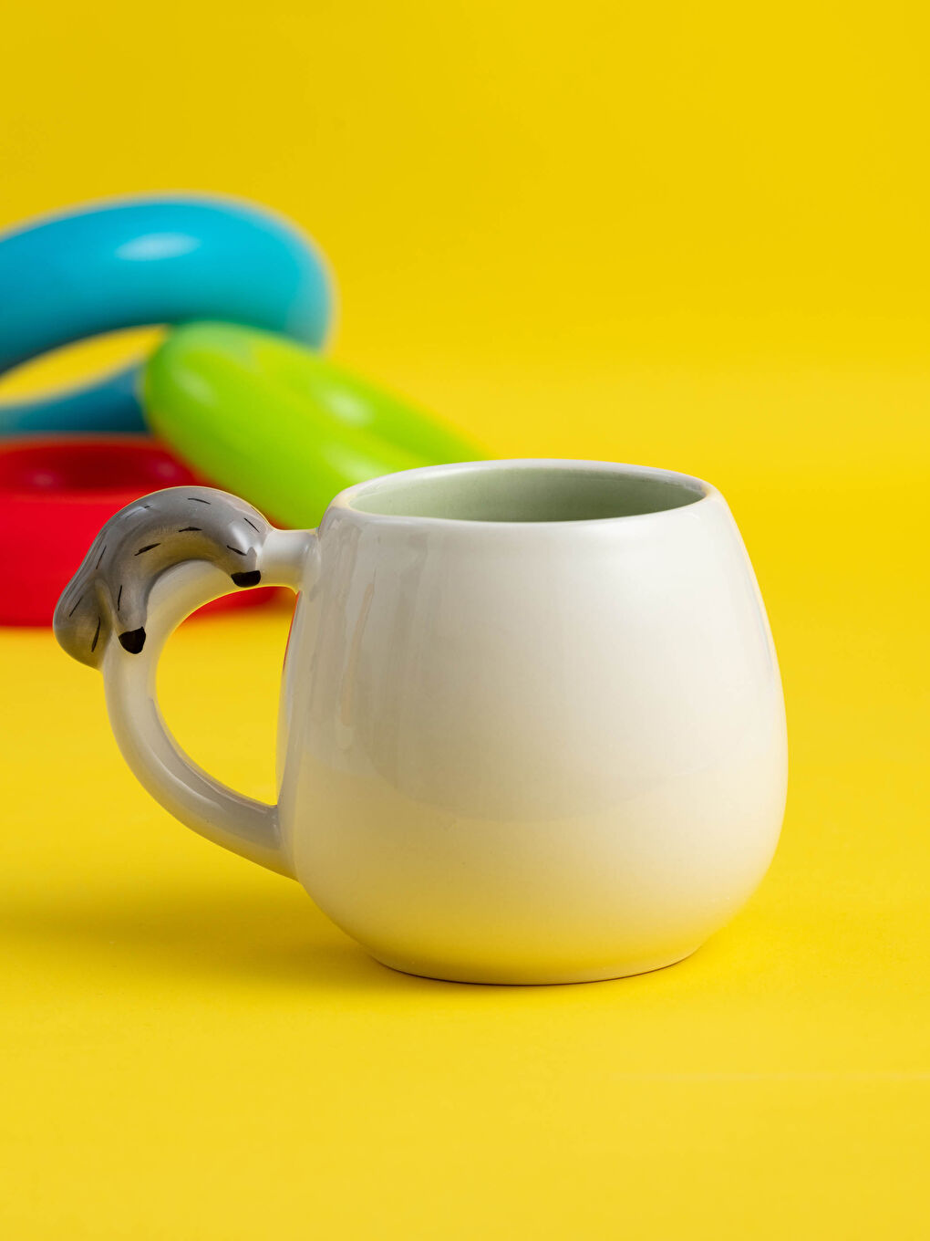 Tasse en Céramique à Motif Raton Laveur-1