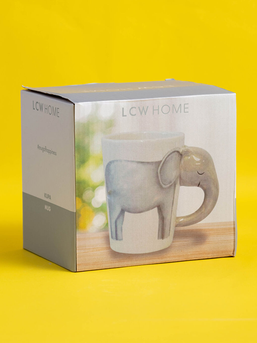 Karışık Fil Figürlü Seramik Kupa Bardak 392 ml-3