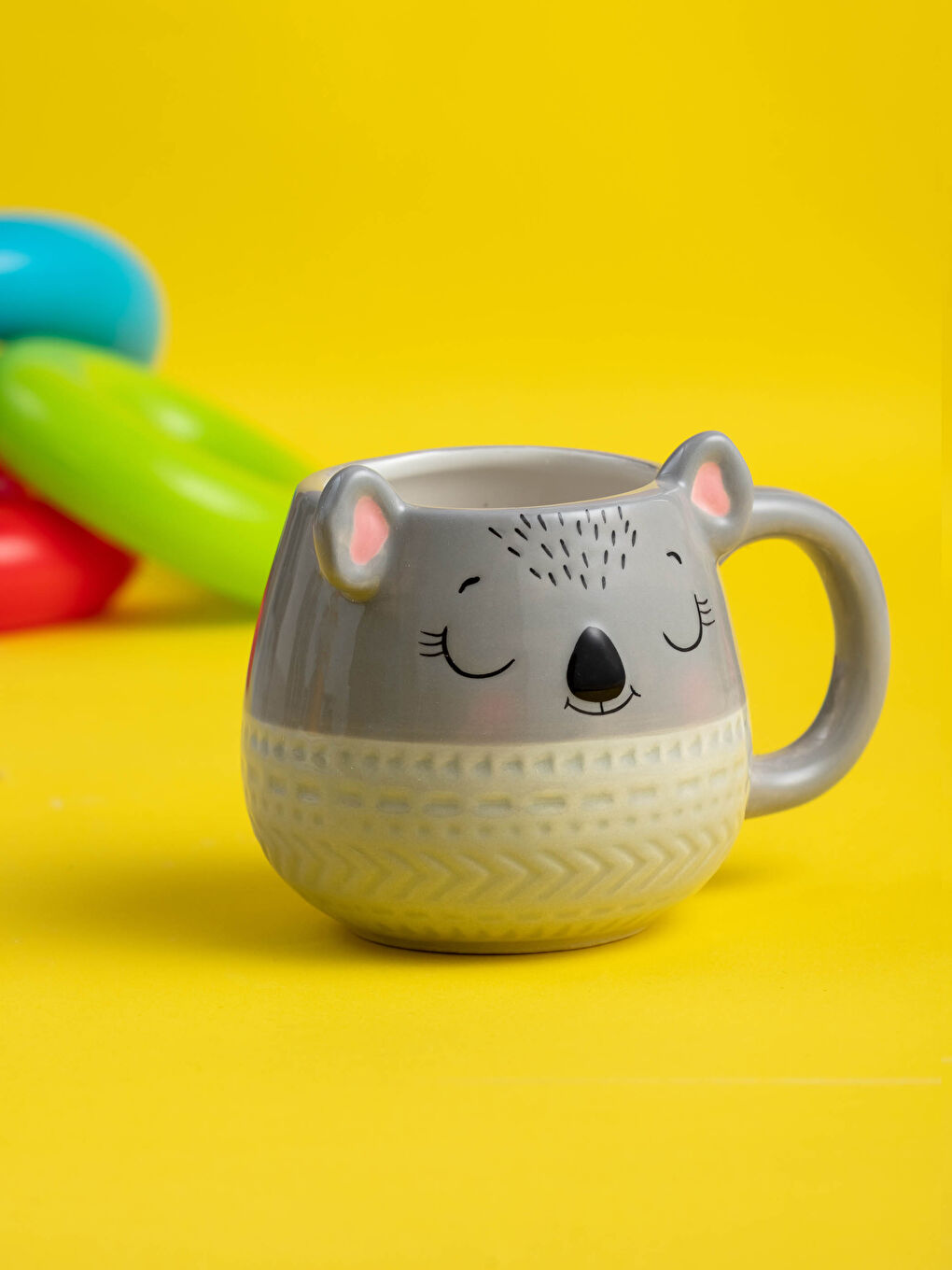 Karışık Koala Figürlü Seramik Kupa Bardak 374 ml-2