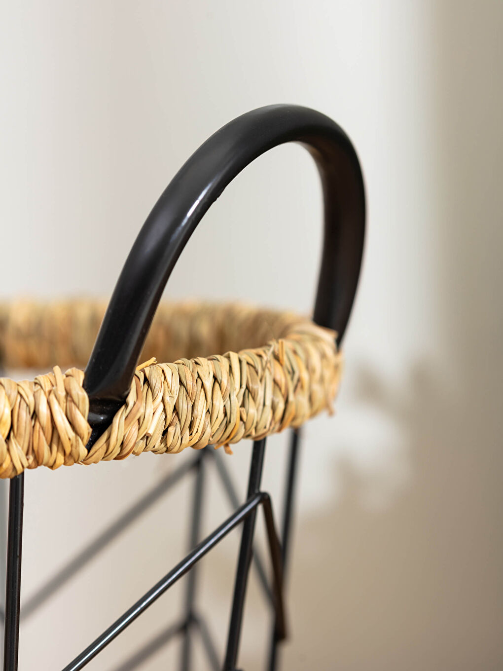 Siyah Metal Tel Organizer Sepet 17x15 cm-2