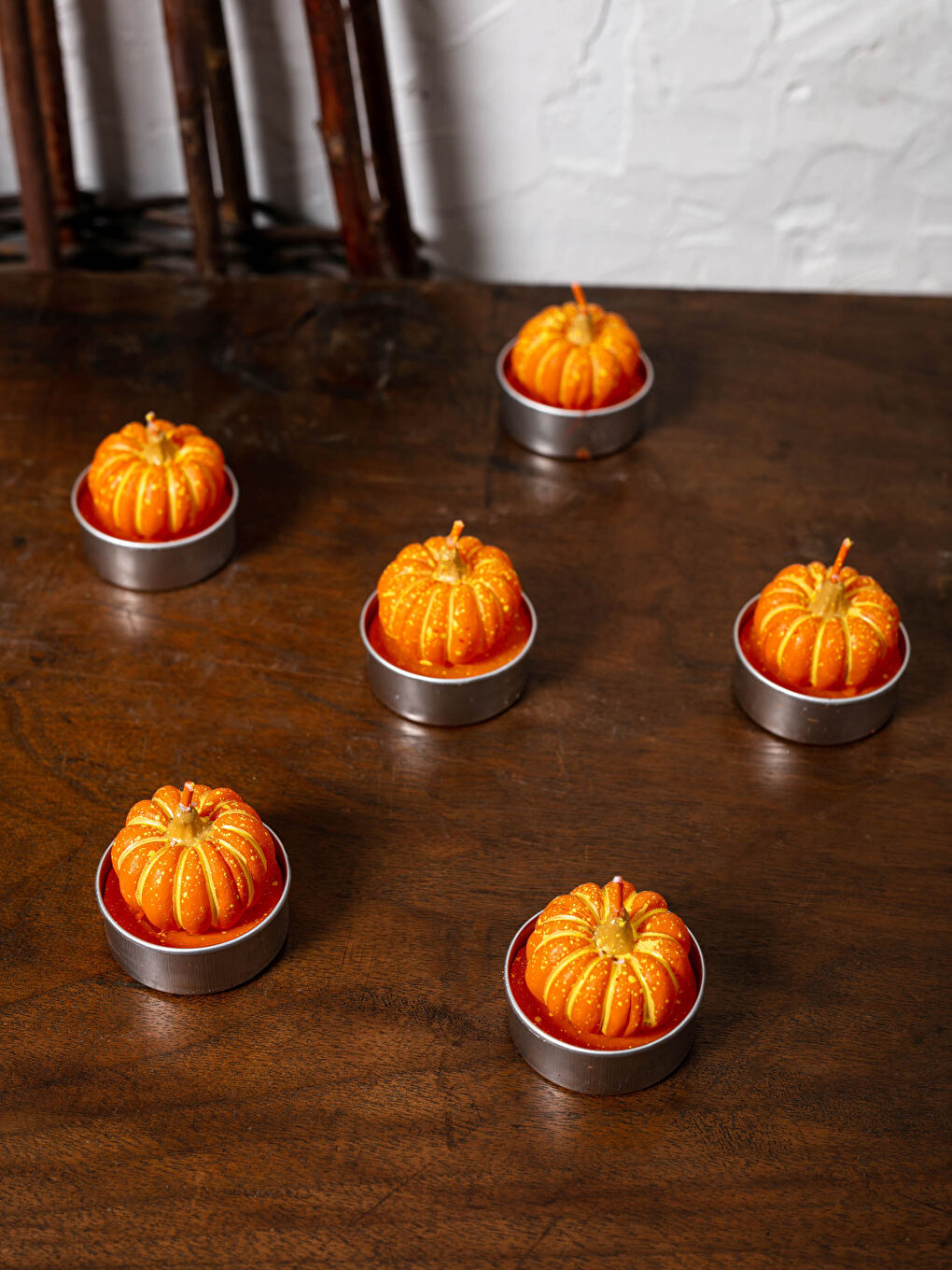 6-Piece Pumpkin Decorative Candle 4 Cm-1