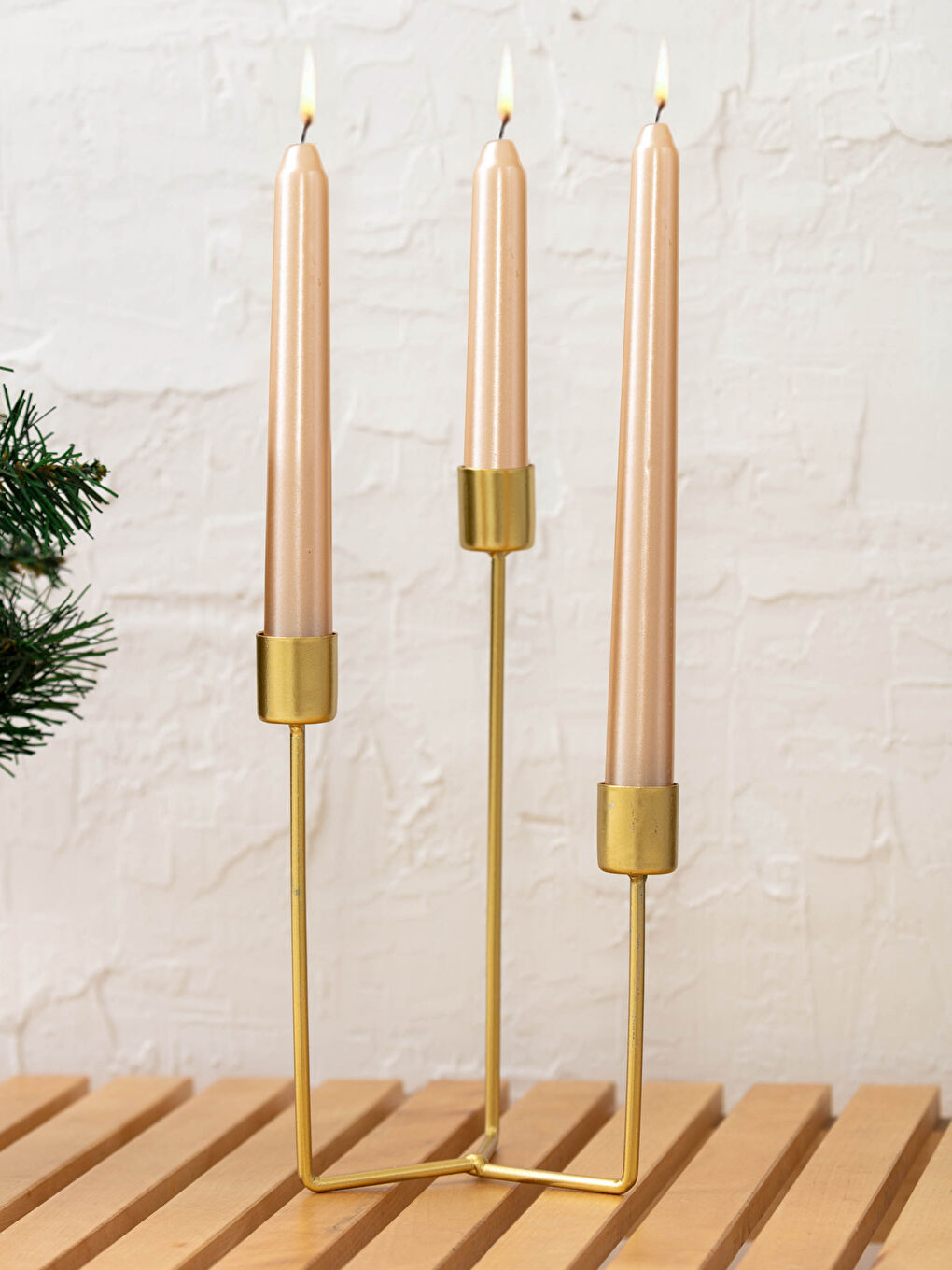 Decorative Metal Candlestick 12x11x22 Cm