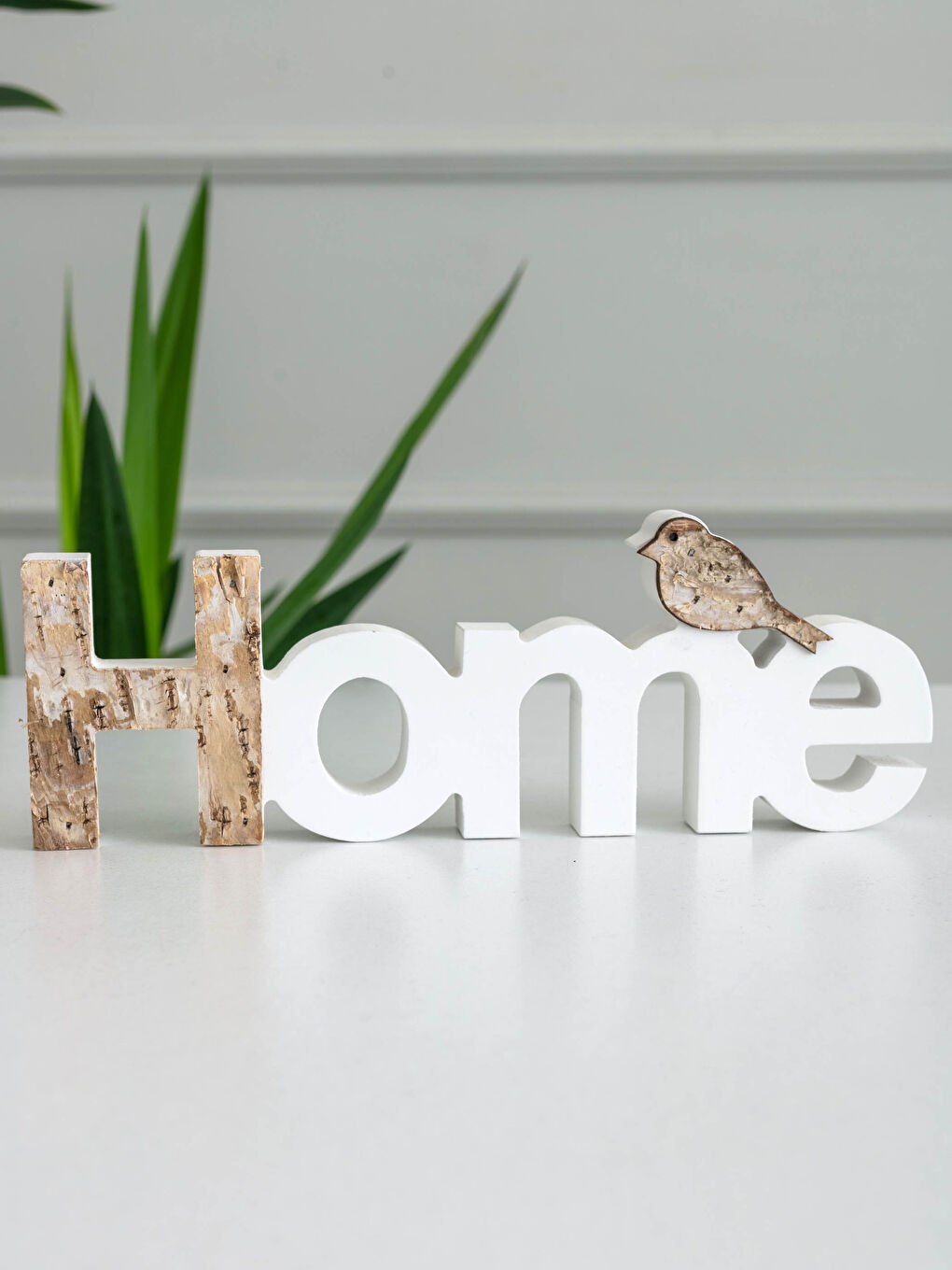 Beyaz Ahşap Dekoratif Masa Süsü