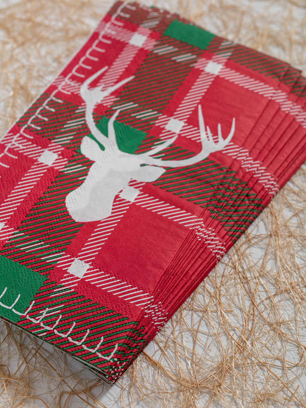 Коледни тематични отпечатани хартиени салфетки 10 бр 33x40 см-1