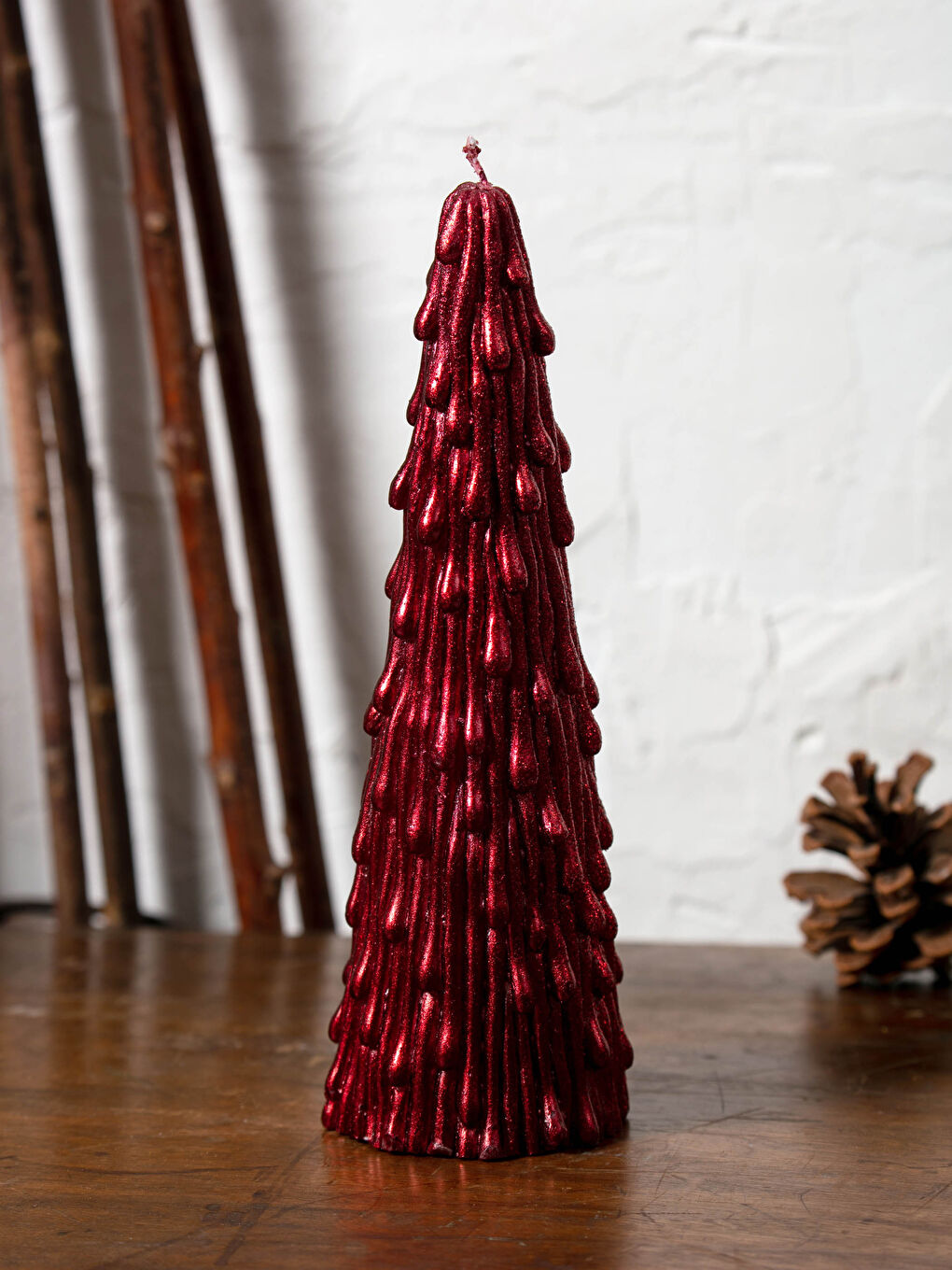 LCW HOME Christmas Themed Pine Tree Decorative Candle 20 Cm -W11431Z8-LTQ